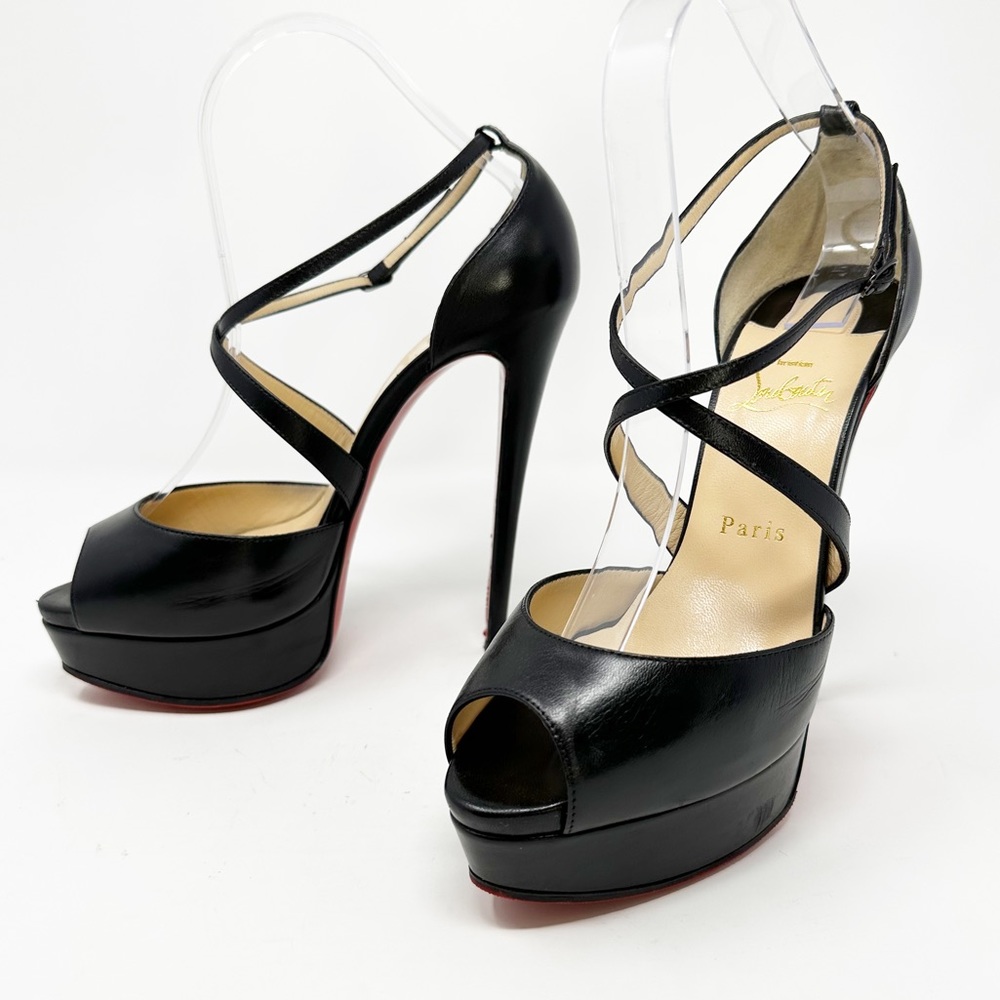 Christian Louboutin Black Peep Toe Heels